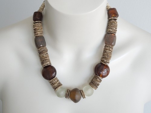 Kette collier afrika glas - kette,