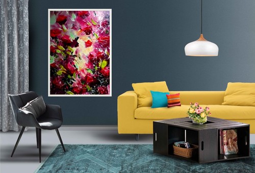 Abstraktes bunt blumen - 3d,