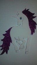 Einhorn pferd glitzer deko - einhorn,