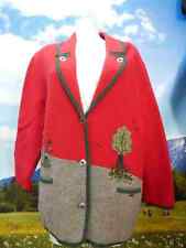 Sigi Scheiber Austria rot neuwertig mit Applikation Trachtenjacke Jacke Gr.44