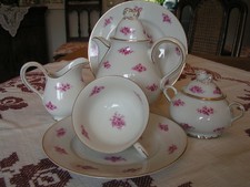 Mocca Tee Service Hutschenreuther Paul Müller Selb Bavaria Art Deco