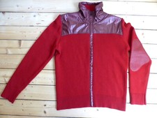 MURPHY&NYE MAN Salemakers Cardigan Strickjacke Reißverschluss Wolle Rot Gr.L NEU