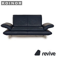 Koinor Rossini Leder Zweisitzer Blau manuelle Funktion Sofa Couch