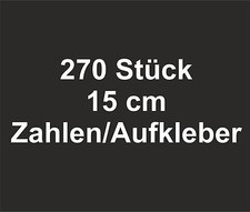 Aufkleber Zahlen Verkaufszahlen Klebeziffern w700-150 mm ca. 190 Zeichen - 48 F.