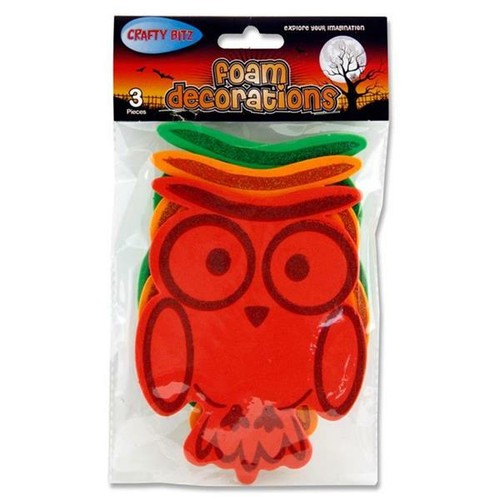 3er pack eulen schaumstoff - pack,