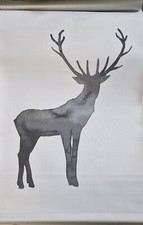 Klemmfix Rollo Hirsch Sonnenschutzrollo Klemmrollo Thermorollo Weiß 45 - 100 cm