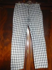 Alberto Golfhose Herren Gr. 48, blassgrau-schwarz Karo, 97% Baumwolle