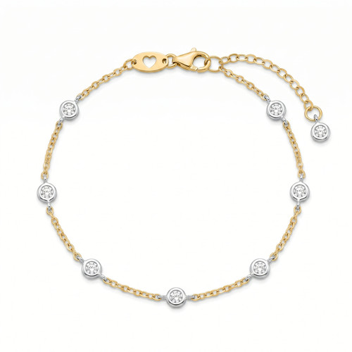 Armband 585 weißgold zirkonia - armband,