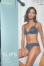 Damen 2 Slips Blau Gr. L 44/46
