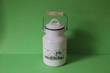 Milchkanne Kanne Emaille Email Motiv Gänse 2 Liter