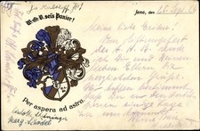 Studentika Ak Jena in Thüringen, WOV sei's Panier, Per aspera ad astra - 3519969