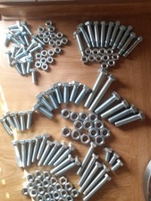 diverse Sechskantschrauben mit Mutter verzinkt M8 / M10 / M12