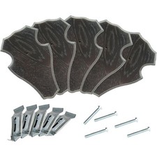 EUROHUNT Set Trophäenschilder Rehbock + Montageklammern – 5 Stück Gehörnbretter