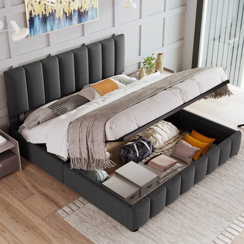 Boxspringbett leinen - boxspringbett,