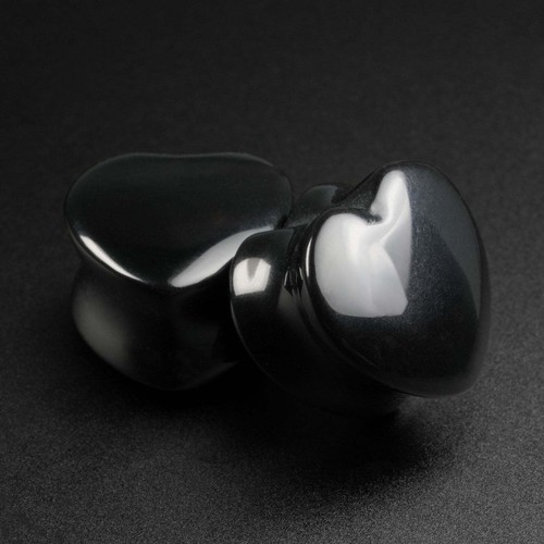 Schwarzer onyx herzförmige - schwarzer,