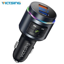 Bluetooth 5.0 FM Transmitter KFZ Dual USB Auto Ladegerät für Handy Radio Adapter