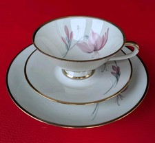 1931-1940 Eschenbach Sammeltasse Sammelgedeck Gold Rosa Grün Blau Dekor Blumen 
