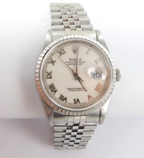 Rolex Datejust 1990 Herren Uhr Porzelain Dial Stahl Ref. 16220 Papiere