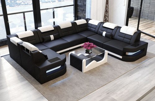 Leder wohnlandschaft couch led - wohnlandschaft,