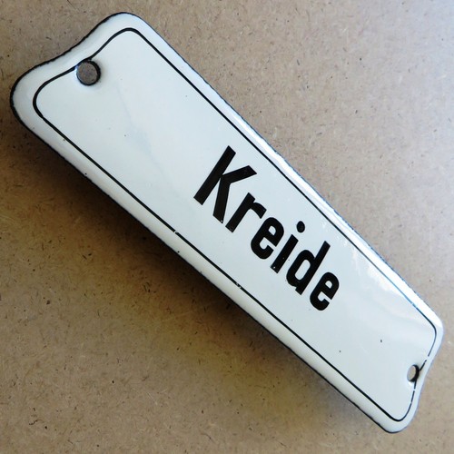Kreide antikes emailschild - kreide, =