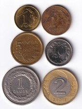 POLEN: 1, 2, 5, 10 Groszy und 1, 2 Zlote - Lot