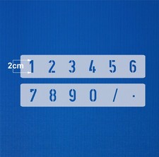 Schablone Nr.35 Zahlen 2cm hoch ● 2 Zahlenschablonen  