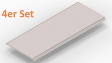 4x Fachboden Metallboden Regalboden 100x37 cm Wandregal Regal Boden Metall