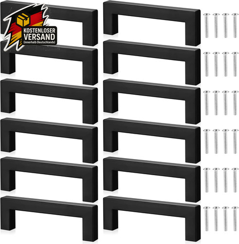 Möbelgriffe schwarz 96mm - schwarz,