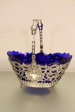 Antike Henkelkorb Schale 800er