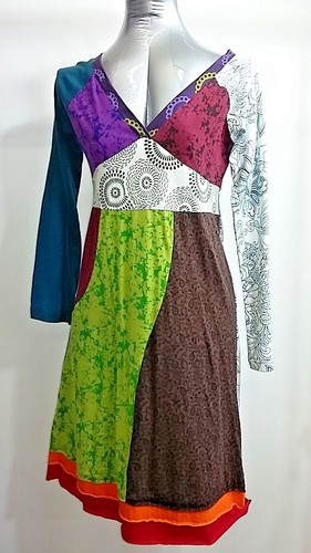 Buntes patchwork kleid von - patchwork-kleid,