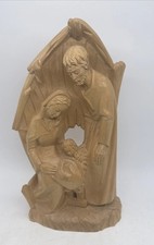 25638/ Heilige Familie Leonhard Höldrich Oberammergau Holz geschnitzt H32,5cm