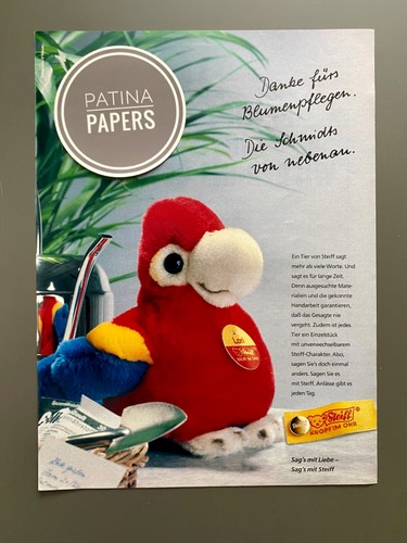1990 steiff papagei - papagei, knopf