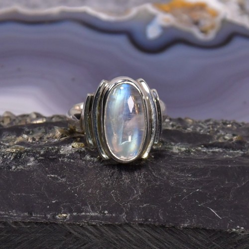 Mondstein ring 925er silber - 925er,