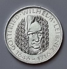 BRD 5 DM 1966 D, Zum 250. Todestag von Gottfried Wilhelm Leibniz