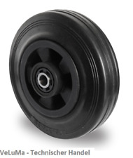 Vollgummi Rad schwarz 80 100 125 160 200 250 mm Ersatzrad INKL Schraube Mutter 