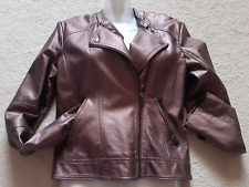 NEU ! Lederjacke metallicfarben Kunstleder rosefarben Gr. 36 von Clockhouse C&A.