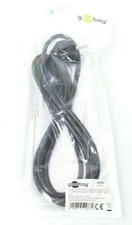 3x goobay Stromkabel Winkelstecker 2m Schwarz | Typ F, CEE 7/7 | 50083