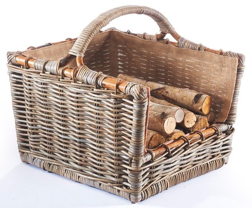 Holztrage kaminholzkorb - holztrage,