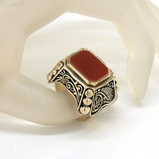 Herren Ring 585/-14k. Gelbgold mit Karneol Gr. 68 -1095