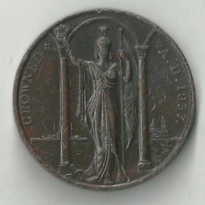 große 1937 Krönung König Eduards VIII gekrönt 1937 n. Chr. Medaille 41,87 gm. 45mm