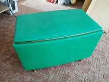 Wäschepuff Wäschetruhe  Wäschebox  grün Rockabilly Deko Retro Vintage 70er Jahre