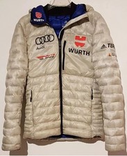 DSV Adidas Audi Daunenjacke Teamjacke Anorak Skijacke Jacke S 46 Biathlon Weiß