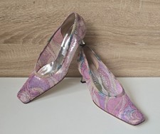 Brunella Pumps Schuhe Kitten Heel Floral Blumen Gr. 6 = 39 – 39,5