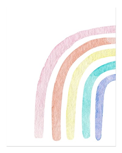 Regenbogen aquarell wandkunst - regenbogen,