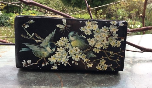 Alte lackdose antik blumen - lackdose,