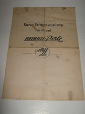 Heinkel-Perle Kurz-Betriebsanleitung original