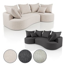 Sofa Ecksofa Couch Loungesofa modern Stoff L-Form Samt Bouclé 4-Sitzer Juskys®