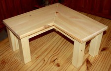 Ecksitzbank, Eckhocker, Eckblumenbank aus Fichte Natur 40 x 40 x 20 cm