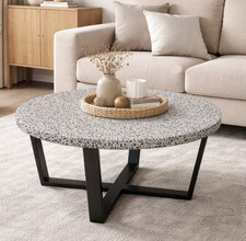 Rund Couchtisch Marmorgranulat