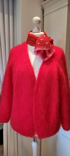 Strickjacke babymohair rot - strickjacke,